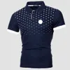 Nieuwe Zomer T-shirts Voor Mannen 2024 Korte Mouw Turn-Down Kraag Brief Afdrukken Knop Gestreepte Polo Tees Mode trui Tops