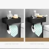 Houders Toiletrolhouder Badkamer Tissue Rack Houders Zelfklevende Punch Gratis Keuken Papierrolhouder Badkamer Tissue Accessoires