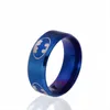 Band Rings 8mm Fashion Laser Bat Ring Rostfritt stål Herr Anti Stress Lucky Jewelry Gift Wholesale J240326