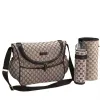 Designer Waterproof Mom 3 Set Diaper Bag Baby Zipper Brown Plaid Print Hög kvalitet