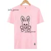 Physcho Bunny Rabbit Polo T Shirt Designer T-shirt da uomo Trendy Fashion USA High Street Magliette a maniche corte Abbigliamento Streetwear Coniglietto psicologico Psyco Bunny 350