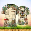 beer And Darts Printed Men's T-shirt Tops Persalized Short Sleeve Shirt O-Neck Cott Tees Oversized Casual Cool Streetwear D4ZT#