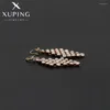 Ohrhänger Xuping Jewelry Langer Tropfen-Stil-Kristall-Ohrring für Damen mit Goldfarbe