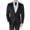 Nya FI-kostymjackor Herr Slim Fit Deersskin Veet Elegant Luxury Blazer Coat Busin Casual Wedding Plus Size Suit 4xl-M R6VR#