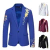 Abiti da uomo Abito a un bottone Moda Stampa Tempo libero Slim Business Banchetto Abito da sposa Blazer