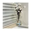 Vases Vase à fleurs en PVC transparent pliable en plastique sans fleurs, protection de l'environnement à faible teneur en carbone, styles mixtes, livraison directe à domicile Dhseu