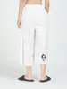 Pantalon Femme Xitao Imprimer Dessin animé Modèle Mode Femmes Plissé Fan Style Casual Élégant Poche Patchwork DZL1223