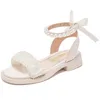 Enfants Sandales Filles Gladiator Chaussures Summer Pearl Enfants Princesse Sandal Jeunesse Tout-petit Foothold Rose Blanc Noir 26-35 A3GE #