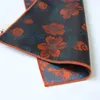 Bow Ties Man Portable Floral Pattern Handkufe Pocket Square 24x24cm Hanky