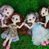 8 pçsset bjd boneca articulada 16cm 13 juntas esféricas moda bonecas com conjunto completo roupas vestir-se menina brinquedo caixa de presente de aniversário 240313