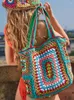 Sacs de taille Bohème Paisley Crochet Femmes Épaule Tricot Grand Sac Fourre-Tout Casual Lady Sacs À Main Grand Shopper Sacs À Main Plage D'été