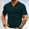 رجال Polos Fashion Summer Summer Polo Shirt مخططة غير رسمية Tees Tees Men Label Pullover Short Sleeve Tops Clothing