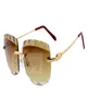 19 new color engraving lens high quality carved sunglasses 8300756 casual ultralight metal mirror legs sunglasses size 561814427365