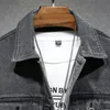 2023 nuovi uomini di autunno Retro grigio giacca di jeans Fi Casual Cott Cowboy cappotto maschile vestiti di marca Plus Size 5XL 6XL 7XL r80F #