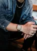 Relógios de pulso Xiao Fang Watch para homens 2024 tendência de moda estudantes autênticos