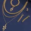 Necklace Earrings Set Serpentine Jewelry Four-piece Creative Wedding Ring Earring Bracelet Wholesale