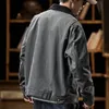 2024 Sonbahar/Kış Detroit Çar Eski Canvas Ceketler Hissedilen Stil Erkek Ceket Japon Sokak Giyim Kore Fi Harajuku L90K#