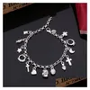 Charm Bracelets Handmade 13Pcs Pendant Chain Bracelet For Women Girls Lady Gift Fine Jewelry Christmas Drop Delivery Otgk0