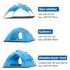 Tendas e abrigos Camping Instant Up Tenda para 3-4 Pessoas Cúpula Automática Dupla Camada À Prova D 'Água Família Caminhadas Mochila Praia