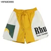 Shorts de grife rhude de verão calças de praia de moda de alta qualidade use vermelho azul preto masculino púrpura curto US siize s-xl 642