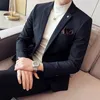 2022 Top Grade Designer Brand Casual Fi Korean Jacket Regular Fit Blazer For Men Elegant Wedding Suit Coat Men's Clothes M9qJ#