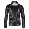 Herfst En Winter Heren Revers Slim Fitting Wo Pu Leren Jas Motorfiets Leren Jas Punk Rock Busin Jas u1Gw #