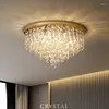 Luzes de teto modernas cristais E14 lâmpada para quarto sala de jantar ouro / cromo luxo cozinha ilha iluminação