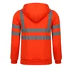 Man Sweatshirt Fi Hög Synlighet Herr ROAD WORK JACKA MÄNS REFLEKTIVA RIT HOUDIES Color Block LG Sleeve Streetwear K2DQ#