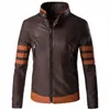 Veste en cuir à glissière pour hommes de marque haut de gamme Woerine Casual PU Manteau de locomotive en cuir Logan Bomber Jacket Slim Manteaux Taille M-5XL N4vZ #