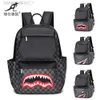 Projektant Shark Backpack Trendy Cool Plecak Nowy męska torba PU szachownica wypoczynek