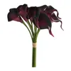 Flores decorativas artificiais plantas ao ar livre pu mini calla lírio simulação flor decoração de casamento sentir estrela nupcial