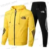 Homens Tracksuits Primavera Outono Venda Quente Mens Zipper Jaquetas Outfits Clássico Masculino Ao Ar Livre Casual Esportes Jogging Terno Hoodies e Sweatpants T240326