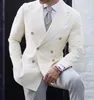 Männer Anzug Jacke Hochzeit Ein Stück Tailored Kragen Zweireiher Boutique Fi Herren Weiße Farbe Casual Busin Jacke 2022 a7PO #