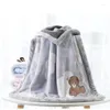 Battaniye pazen bebek battaniye sevimli karikatür basılı doğdu çocuklar için erkek kız yatak işleri