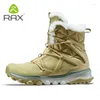 Scarpe Fitness Rax Stivali da neve invernali da donna in vera pelle Fluff Mountain Hiking Trekking Fleece Sneakers sportive calde Walking