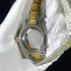 Paslanmaz çelik lüks kol saatleri hip hop takı elmas çivili saatler erkekler için