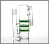 Glass Ash Catcher smoking Three Honeycombs Perc 145188mm triple HC Bong Precooler Various Colors Factory Direct 4193664