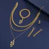 Necklace Earrings Set Serpentine Jewelry Four-piece Creative Wedding Ring Earring Bracelet Wholesale