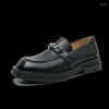 Casual Shoes Men Formal Wedding Oxfords Lace Up Biała skórzana platforma Męska kwadratowa palca senior grube dolne mokasyny