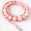 Sautoirs Charms Rose Rhodochrosite 6-14mm Collier de perles rondes de haute qualité S Cadeaux de fête Tour Chaîne Bijoux 18 pouces B617 Drop Livraison N Otuh2