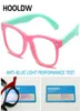 HOOLDW детские очки с защитой от синего света, детская квадратная оптическая оправа, очки для мальчиков и девочек, квадратные компьютерные прозрачные очки UV4006850166
