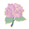 Månad blommor emaljstift iris lily hortensia persika blossom brosch lapel badge tecknad växt smycken gåva till barn vänner