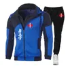 Kyokushin Karate 2022 Nouveaux sweats à capuche patchwork pour hommes Survêtement Cott Lg Manches à capuche Zip Jogging Pantalon Fitn Costume deux pièces S8Vp #