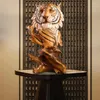 Decorative Figurines Creative Animal Sculpture Quality Desk Shelf Resin Lion Statue Horse