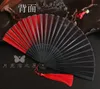 Decorative Figurines Japanese Style Retro Black Red Gradient Color Hand Fan Gift Home Decoration Ladies Classical Folding