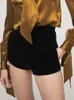 Women's Shorts VGH Solid Minimalist For Women High Waist Spliced Zipper Temperament Slimming Short Pants Female Fashion Clothing Style