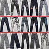 Jeans pourpre jeans violets 2024 derniers styles mens pour hommes de haute qualité moteur de la mode en détresse des motards déchirés