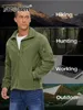 Tacvasen Men's Fleece Jacket Full Zip Tactical Jackets Outdoor Handing Coats With Zipper Pockets Work Jacket Windbreaker Overcoat D1XO#