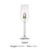 1 pièce créative 3D Rose verre Rose intégré rouge blanc verres à vin tasse verres à pied gobelets flûte à Champagne ménage beau cadeau 240312