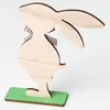 Party Decoration 2024 Happy Easter Decorations Wood With Egg Ribbon Stand Ankomst Diy Ornament